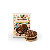 LoopBite Bitter Çikolata Kaplamalı Basmati Pirinç Patlağı x 2 Paket (Glütensiz & Vegan)