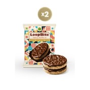 LoopBite Bitter Çikolata Kaplamalı Basmati Pirinç Patlağı x 2 Paket (Glütensiz & Vegan)